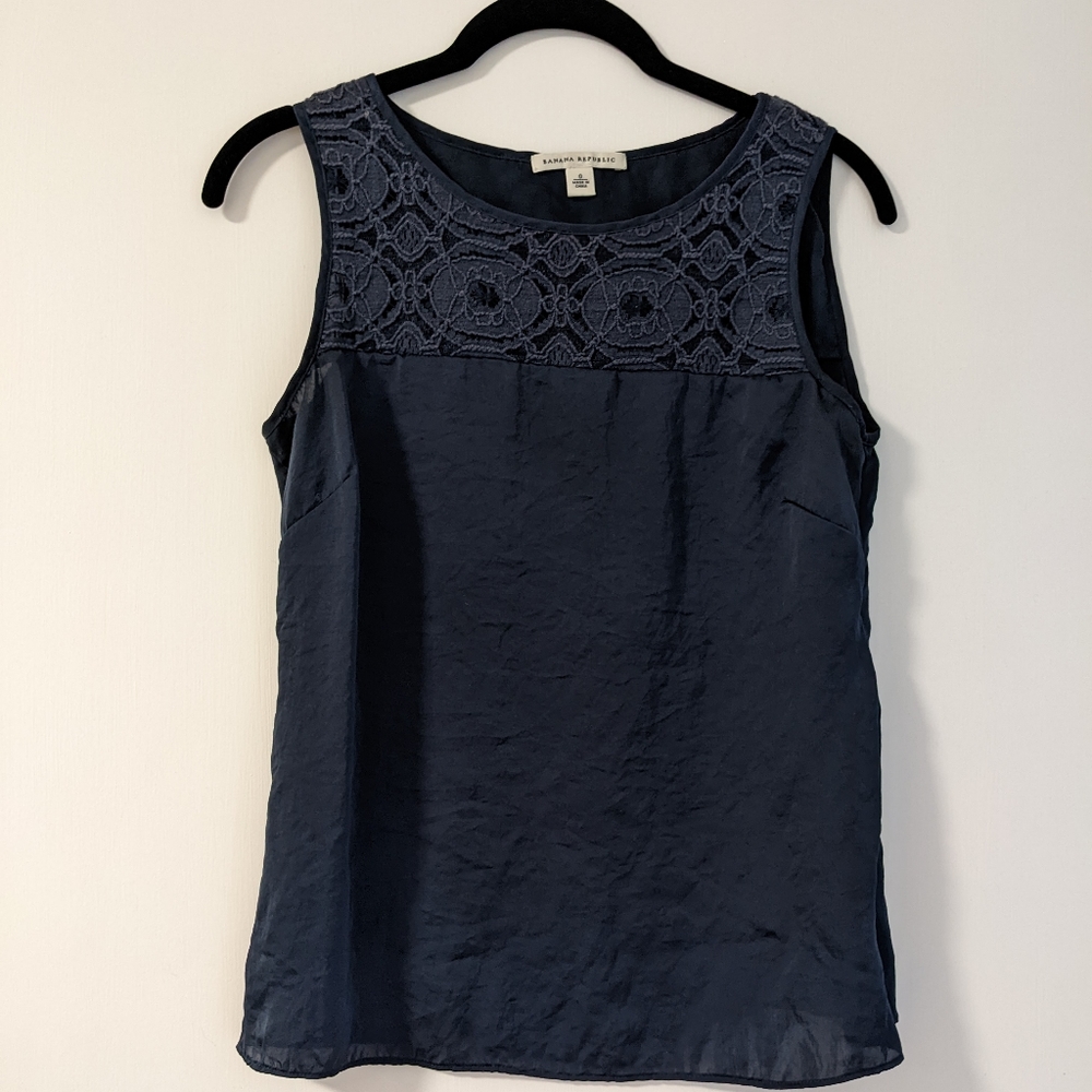 Banana republic dress sleeveless blouse navy
